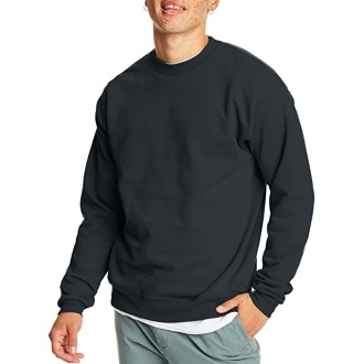 Hanes Men's Sweatshirt, EcoSmart Fleece Crewneck Sweatshirt, Cotton-Blend Fleece Sweatshirt, Plush Fleece Pullover Sweatshirt