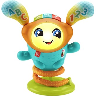 Fisher-Price Interactive Baby and Toddler Learning Toy with Music, Lights and Bouncing Action, DJ Bouncin’ Beats 