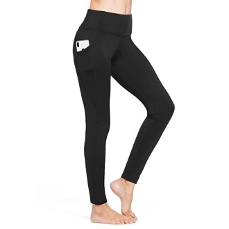 BALEAF Women's Fleece Lined Winter Leggings High Waisted Thermal Warm Yoga Pants with Pockets